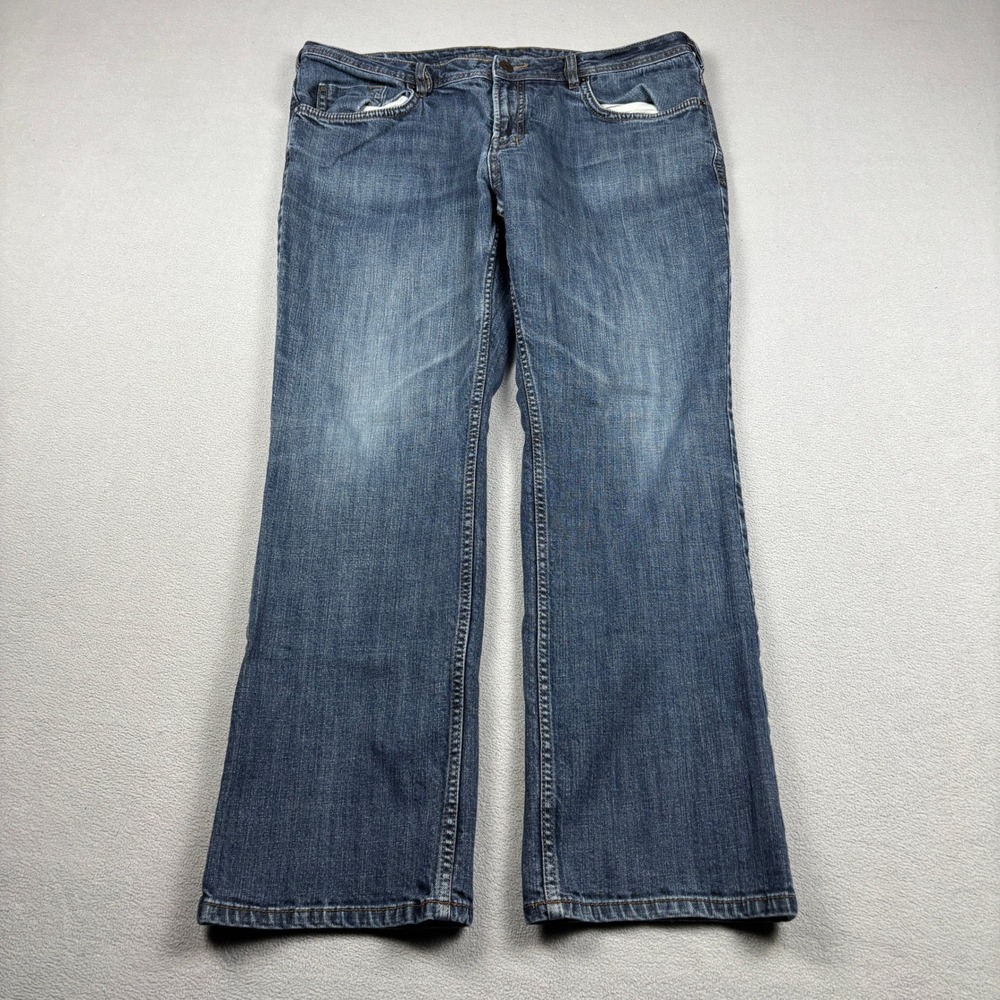 Driven-X Basic Mens Straight Stretch Jeans 38x32 Medium Wash Blue Denim Pants